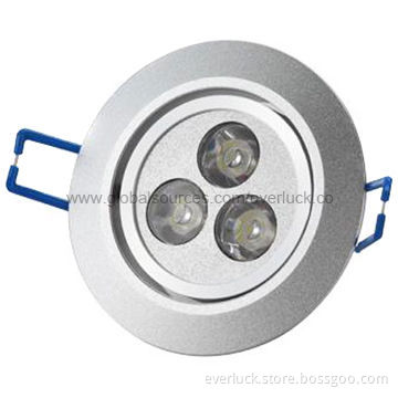 3W High-power LED Downlight with Aluminum Alloy Body and Good Heat Dissipation